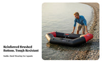 Sport Angleing Raft Wear-Resistant Hard-Floor Angleing Boat Foldable Inflatable Dinghy for Outdoor Aficionados, Adults, Lakes, Rivers
