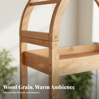 Ladder Design Arched Multi-Level Plant Stand Space Saving Arched Top Shelving Unit Sturdy & Stable Display Shelf Large Capacity for Home Decorators, Decor Enthusiasts, Homeowners, Balcony, Sunroom, Living Room, Bedroom
