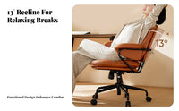 Cute Design bread pieceShaped Chair Comfortable paddinging Computer Seat Adjustable Height Office Furniture 360-Degree rotate for Remote Workers, Students, Adults, Study Room, Bedroom