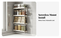 Drilldrillless Installation Multi-Tier Seasoning Shelf Space-Saving Design Kitchen Organizer 3-Tiered Storage Rack Strong Load-Bearing for People with Small Kitchens, Home Cooks, Countertop, Pantry, Bathroom, Office