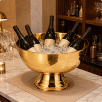 Champagne Bowl Ice Bucket Pedestal Base Polished Champagne Bowl Easy to Beverage Container