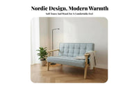 sturdy Wood Frame Upholstered Two-Seater child's Bench Nordic design kids' Furniture Comfortable Seating Toddler Couch Sturdy Construction for Children, Toddlers, Preschoolers, Kindergarten, Playroom, Bedroom, Living Room