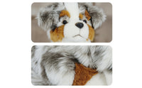 Australian Herding Stuffed Animal Tri-Color Australian Herding Stuffed Animal Stuffed Animal Dog with Floppy Ears Faux-Fiber