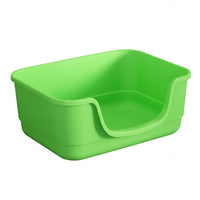 Semi-Enclosed Cat Litter Pan PP Material Semi-Enclosed Cat Toilet -Piece Design High-Sided Litter Pan