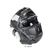 Head Guard with Face Cage Padded Fighting Arts Headgear Adjustable Boxing Headgear Equipped with a Face Guard for Fighters, Taekwondo