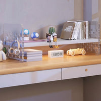 Space Saving Multi-Tier Pegboard Shelf Transparent Design Desk Hutch with Pegboard Versatile Hanging Options Desktop Organizer Sturdy Construction for Students, Telecommuting Workers, Gamers, Dormitory, Dorm Room, Gaming Setup