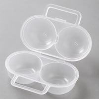 Egg Case, Holds 2 Eggs, Unbreakable, Boiled Egg Case, Transparent, Egg Holder, For Camping, Picnic, Portable