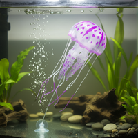 Artificial Jellyfish Aquarium Ornament Silicone Floating Decoration for Fish Tank