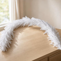 Christmas and Halloween Garland Decorations - White Christmas Pine Garland and Black Halloween Garland