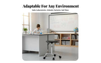 Height Adjustable Anti-Static Scientific Stool 360° Swivel Rolling Chair Easy to Clean Workplace Seating Dirt-Resistant for Cleanroom Personnel, Factory Workers, Scientific Oratory, Workshop, School, Counter