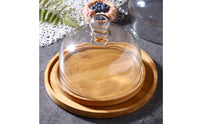 Rotating Option Cake Stand with Glass Dome Dustproof Cake Stand with Dome Lid Elegant Design Pedestal Dessert Display Keeps Food Preserved for Afternoon Tea, Party, Wedding