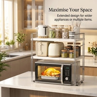 Dining Table and Cabinet Metal Shelf Organizer for Organization, Retractable Kitchen Counter for Cooks, Organizers and Storage Racks