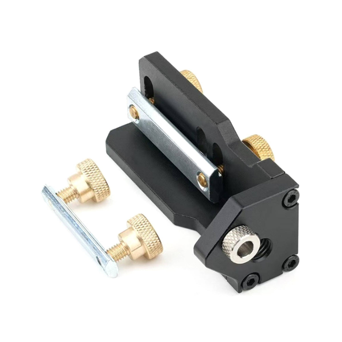 Jig Adjustable Manual Tapping Guide Tool Knurled for Machinists, Bench Work, Workshop