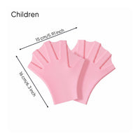 2 Pieces Lightweight Swimming Hand Paddle Glove Comfortable Silicone Hand Paddle Portable Pool Training Glove Water Resistance for Children, Adults