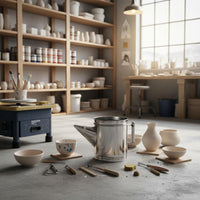 Stainless Steel Slip Bucket Rustproof Ceramics Supply Heavy Duty Strainer Basket for Ceramic Artists