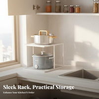 Space Saving Pot and Pan Organizer Large Capacity Multi-Layer Pot Stand Accessible Design for Home Cooks, Homemakers, Countertop, Pantry