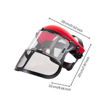 Grass Trimmer Face Guard Adjustable Headgear Face Mesh High Visibility Mesh Visor Helmet for Landscaping