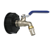 Tote Adapter with Brass Faucet 2-Inch Outlet Threaded Connector for Garden