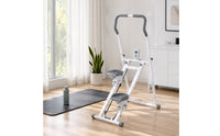 Adjustable Height Foldable Stair Climber Sturdy Steel Frame Foldable Stair Stepper Digital Counter Indoor Climbing Machine Calorie Display