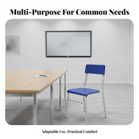 Simple Design Metal Frame Student Chair Long-Lasting Construction Molded Shell Stacker Lightweight Dining Seat Easy to Clean for Educators, Office Workers, Classroom, Training Room, Reception Area, Library