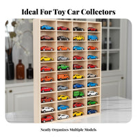 1:64 Scale Car Storage Rack Space Saving Toy Car Display Case Wall Mounted Organizer Easy Installation for Children, Playroom