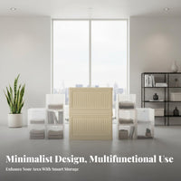 Installationinstallation-not-required Stackable Storage Box with Front Doors adaptable foldable container with Doors for property owners, Apartment Dwellers, Outdoor, Bedroom, Playroom, Living Room