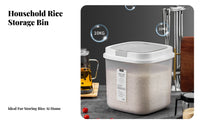 Moisture-Proof Rice Storage Bin Long-Lasting Airtight Rice Container Safe for Pantry