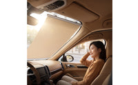 Car Window Sun Shade Protection Car Window Shade with Suction Cups Roller Sunshade Pull-down Retractable for Drivers
