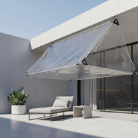 Clear Waterproof Tarp All-Weather Protection Clear PVC Cover Reinforced Edges PVC Rainproof Cover with Grommets Windproof for Gardeners, Balcony, Greenhouse, Garden