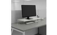 Space-Saving Acrylic Computer Screen Stand Multi-Functional Monitor Riser with Storage Long-Lasting and Stable Computer Screen Riser with Storage Sturdy Construction for Study