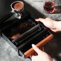 Coffee Grounds Drawer Knocks Box Drawer Vented Coffee Grounds Container with Handle for Baristas