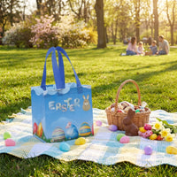 Large Non-Woven Party Bag Sturdy Cartoon Holiday Gift Bag Tear-Resistant for Families, Parents, School Events, Shopping