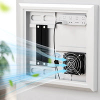 3-Speed Adjustable USB Cooling Fan High Airflow Temperature Control Fan Plug and Play Network Cabinet Cooler Low Noise for DIY Enthusiasts, Multimedia Box, Wiring Closet