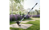 Multi-Purpose 2 in 1 Unwanted Growth Rake Double-Sided Head Unwanted Growth Hoe Sharp Teeth Garden Hoe Rake Heavy Duty for Yard, Lawn