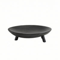 Wooden Fruit Tray Decorative Tray with Raised Feet Rustic Oval Wooden Platter for Homeowners