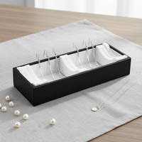 Premium Leather Jewelry Bangle Display Tray Holder for Bracelets and Jade