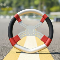 Go Karting Steering WheelsportStyle Steering Wheel with Threethree-Spoke Center Stitched for Builders