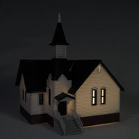 Model with Steeple 1:64 Scale Model Detailed Building for Hobbyists, Collectors, Dioramas, Tabletop Displays