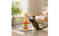 Colorful Cat Scratching Toy with Sisal Post Interactive Cat Scratching Post Sturdy for Cats, Pet Corner, Living Room