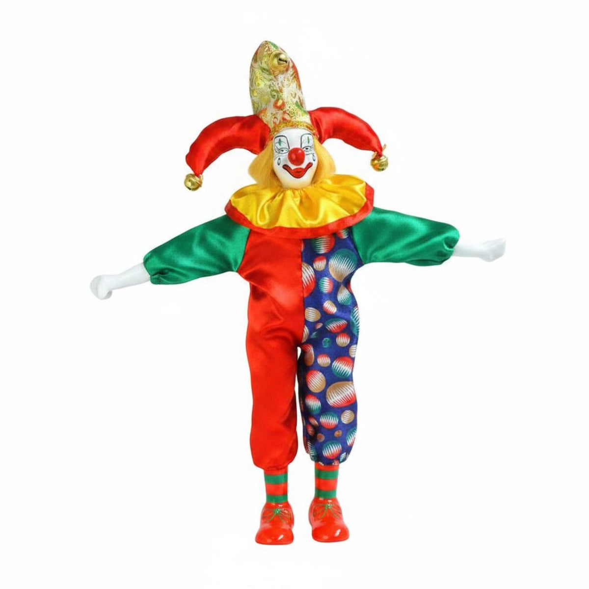 Handmade Soft Leg Clown Ornament Gift Ceramic Clown Figurine Handmade Home Decor Collectible