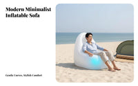 Portable Wind-Inflated Lazy Bag Lightweight Wind-Filled Lazy Bag No Pump Required Air Sofa Quick Inflation for Beachand portableers, eventand portableers, Beach, public gardenss, Music outdoor events, Backyard
