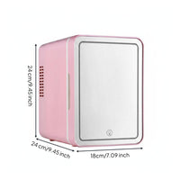 Cooling and Heating Makeup Fridge Energy Saving Cosmetic Fridge Removable Divider for Vanity