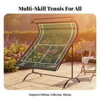 Tennis Return Net Adjustable Angle Tennis Return Er Net Stable Frame Freestanding Return Er Wall for Beginners, Athletes, Backyard, Outdoor, Driveway