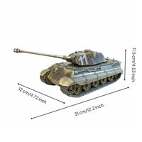 1:32 Tiger Ruler Tank Model Diecast Metal Construction German Tiger Two Model Highly Detailed 1/32 Scale Heavy Tank for History