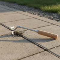 Wood Handle Stainless Steel Weeder Precise Weeding Unwanted Plant Puller Rust Resistant Unwanted Plant Remover Tool Strong Prongs for Garden, Yard