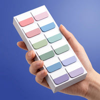 Morandi Color Index Tabs Sticky Notes for Students, Writable Paper Memo Pads, High Aesthetic Bookmark Stickers, Gradient N-Times Sticky Notes