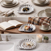 Serving Dish with Shell Shape Compact Shell-Shaped Dish Long-Lasting for Cafes