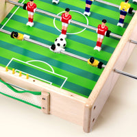 Table Football Game Compact Wooden Foosball Table Educational Wooden Soccer Game for Kids