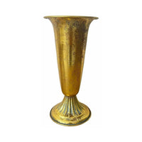 Gold Pedestal Urn Antique Style Tabletop Urn Tall Vessel for Wedding Planners, Interior Designers, Ceremony Decor