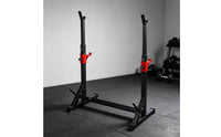 2 Pieces Squat Stand with Adjustable Hooks Freestanding Barbell Rack Heavy-Duty Sturdy for Home Gym Owners